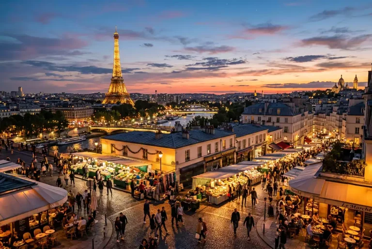 Vue panoramique de Paris symbolisant le marché français des paris sportifs