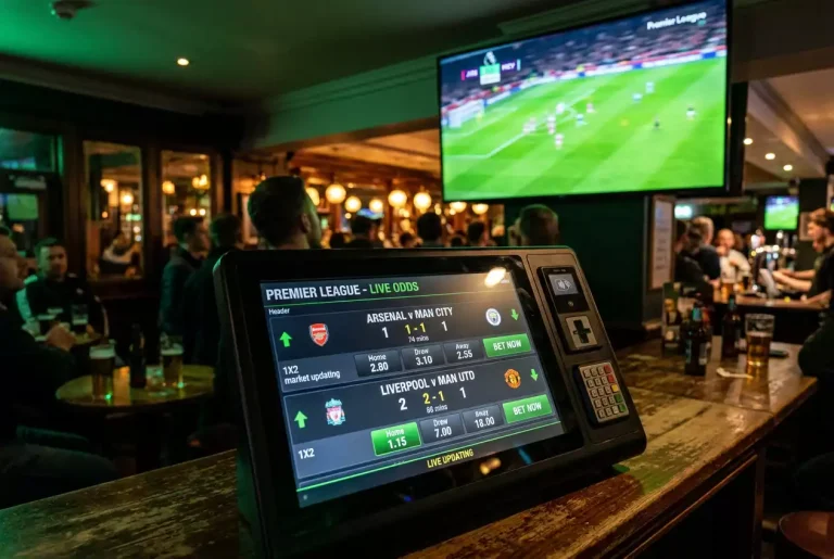 Tableau de suivi en temps réel d'un match de Premier League avec cotes en mouvement