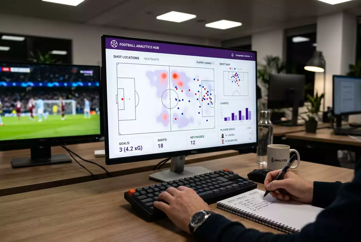 Tableau de statistiques de football avec indicateurs xG et BTTS pour la Premier League
